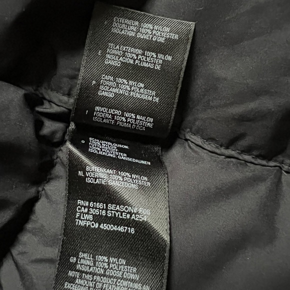 The North Face Nuptse down feathers 700 black puffer jacket Retro 96 women’s XS - Picture 5 of 6